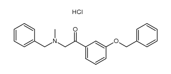 2-[甲基(苄基)氨基]-1-[3-(苄氧基)苯基]乙酮盐酸盐 结构式