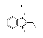 2-乙基-1,3-二甲基苯并咪唑鎓碘化物 结构式