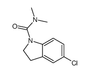 5-氯-N,N-二甲基-2,3-二氢吲哚-1-甲酰胺 结构式