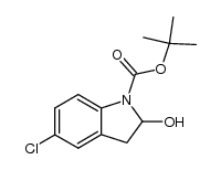 5-氯-2-羟基吲哚啉-1-羧酸叔丁酯 结构式