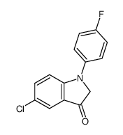 5-氯-1-(4-氟苯基)-1,2-二氢-3H-吲哚-3-酮 结构式
