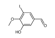 3-羟基-5-碘-4-甲氧基苯甲醛 结构式