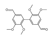 3-(5-甲酰基-2,3-二甲氧基苯基)-4,5-二甲氧基苯甲醛 结构式