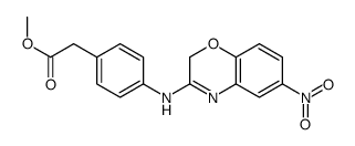 Benzeneacetic acid, 4-[(6-nitro-2H-1,4-benzoxazin-3-yl)amino]-, methyl ester 结构式
