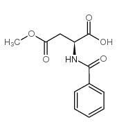 N-苯甲酰基-L-天门冬氨酸 4-甲酯 结构式
