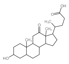 3β-羟基-12-氧代-5β-胆烷酸 结构式