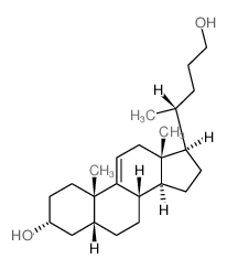 胆-9(11)-烯-3,24-二醇,(3α,5β)- 结构式