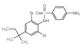 4-氨基-N-[2,6-二溴-4-(1,1-二甲基丙基)苯基]苯磺酰胺 结构式