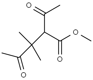2-乙酰基-3,3-二甲基-4-氧代戊酸甲酯 结构式