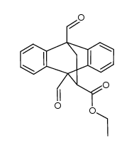 9,10-Ethanoanthracene-11-carboxylic acid, 9,10-diformyl-9,10-dihydro-, ethyl ester 结构式