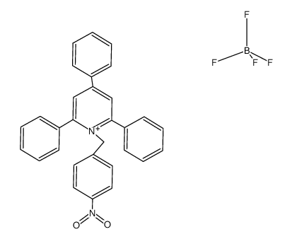 1-(4-硝基苄基)-2,4,6-三苯基吡啶鎓四氟硼酸盐 结构式