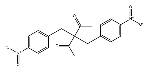 3,3-双[(4-硝基苯基)甲基]-2,4-戊二酮 结构式