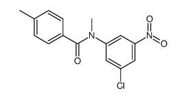 N-(3-氯-5-硝基苯基)-N,4-二甲基苯甲酰胺 结构式
