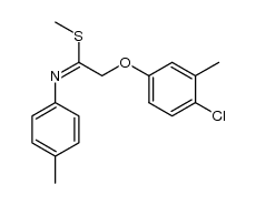 Ethanimidothioic acid, 2-(4-chloro-3-methylphenoxy)-N-(4-methylphenyl)-, methyl ester 结构式