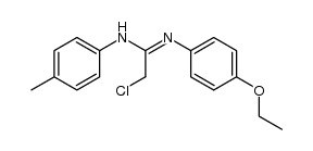 2-氯-N-(4-乙氧基苯基)-N'-(4-甲基苯基)乙脒 结构式