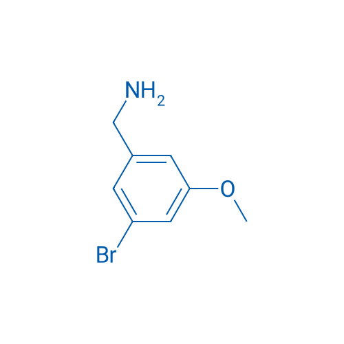 3-溴-5-甲氧基苯甲胺 结构式