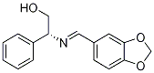 (R,E)-2-((苯并[D][1,3]二氧杂环戊烯-5-基亚甲基)氨基)-2-苯基乙醇 结构式
