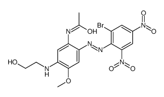 N-[2-[(2-溴-4,6-二硝基苯基)偶氮]-5-[(2-羟乙基)氨基]-4-甲氧基苯基]乙酰胺 结构式