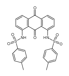 1,8-双(对甲苯磺酰氨基)蒽醌 结构式