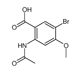 2-乙酰氨基-5-溴-4-甲氧基苯甲酸 结构式