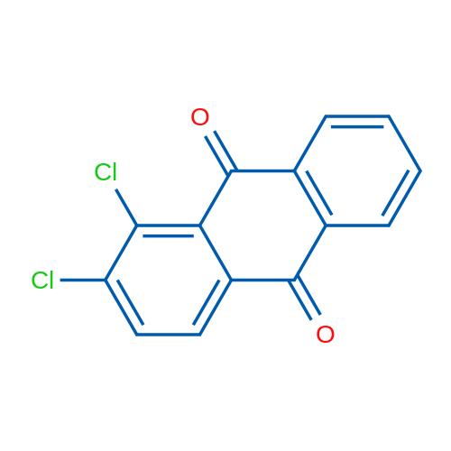 1,2-二氯-9,10-蒽醌 结构式