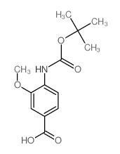 Boc-4-氨基-3-甲氧基苯甲酸 结构式