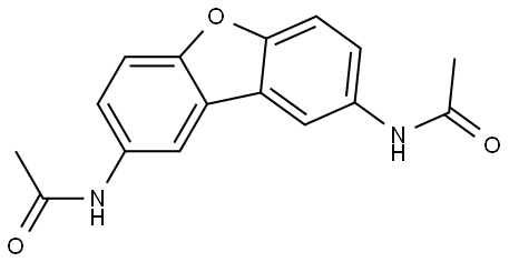 2,8-二乙酰氨基二苯并呋喃 结构式