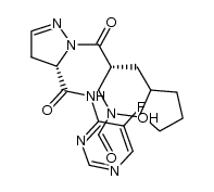 1H-Pyrazole-5-carboxamide, 1-[(2R)-3-cyclopentyl-2-[(formylhydroxyamino)methyl]-1-oxopropyl]-N-(5-fluoro-4-pyrimidinyl)-4,5-dihydro-, (5S)- 结构式