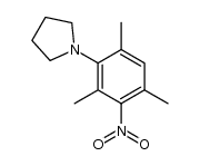 1-(2,4,6-三甲基-3-硝基苯基)吡咯烷 结构式