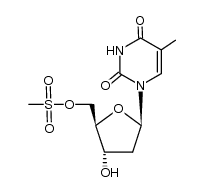 5'-甲磺酸胸苷 结构式
