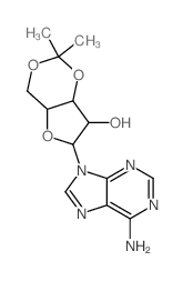 9H-Purin-6-amine,9-[3,5-O-(1-methylethylidene)-b-D-xylofuranosyl]- 结构式