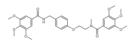 Benzamide, 3,4,5-trimethoxy-N-methyl-N-[2-[4-[[(3,4,5-trimethoxybenzoyl)amino]methyl]phenoxy]ethyl]- 结构式