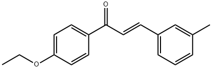 (2E)-1-(4-乙氧基苯基)-3-(3-甲基苯基)丙-2-烯-1-酮 结构式