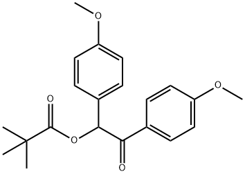 2,2-二甲基丙酸-1,2-双(4-甲氧基苯基)-2-氧代乙酯 结构式