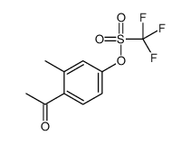 4-乙酰基-3-甲基苯基三氟甲磺酸酯 结构式