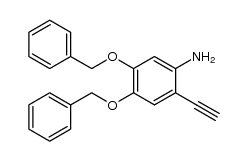 2-乙炔基-4,5-二(苄氧基)苯胺 结构式