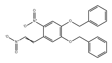 1-硝基-2-(2-硝基乙烯基)-4,5-双(苄氧基)苯 结构式