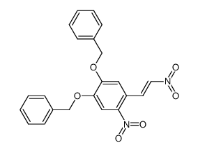 1-硝基-2-[(1E)-2-硝基乙烯基]-4,5-双(苯甲氧基)苯 结构式