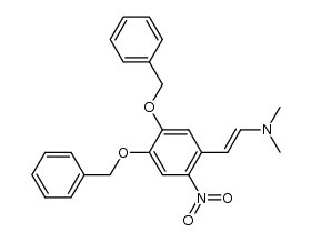 N,N-二甲基-2-[2-硝基-4,5-二(苄氧基)苯基]乙烯胺(E)- 结构式