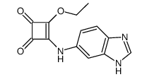 3-(1H-苯并咪唑-6-基氨基)-4-乙氧基-3-环丁烯-1,2-二酮 结构式