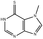 7-甲基-6-巯基嘌呤 结构式