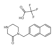 1-(2-萘甲基)-2-氧代哌嗪三氟乙酸盐 结构式