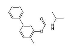 氨基甲酸异丙基-4-甲基[1,1'-联苯]-3-基酯 结构式