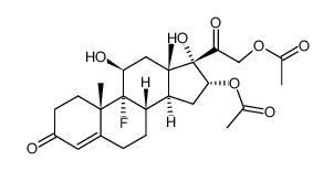孕甾-4-烯-3,20-二酮,16,21-二(乙酰氧基)-9-氟-11,17-二羟基-,(11β,16α)- 结构式