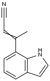 3-(1H-吲哚-7-基)-2-丁烯腈 结构式
