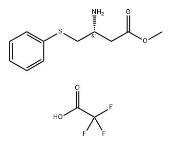 (3R)-3-氨基-4-(苯硫基)丁酸甲酯 2,2,2-三氟乙酸盐(1:1) 结构式