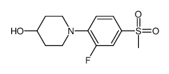 1-[2-氟-4-(甲磺酰基)苯基]-4-哌啶醇 结构式