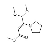2-Butenoic acid, 4,4-dimethoxy-3-(1-pyrrolidinyl)-, methyl ester, (E)- (9CI) 结构式