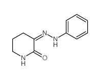 3-(phenylhydrazinylidene)piperidin-2-one 结构式