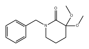 1-苄基-3,3-二甲氧基哌啶-2-酮 结构式
